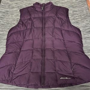 Eddie Bauer purple puffer vest-excellent condition!